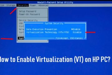 Enable Virtualization (VT) on HP PC