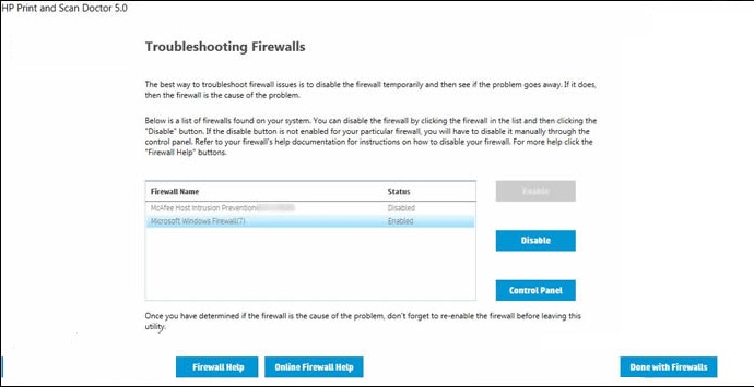 Firewall Blocking Driver Install or Printer Function