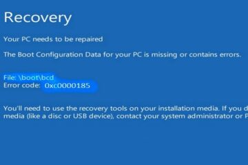 Windows-Error-Code-0xc0000185