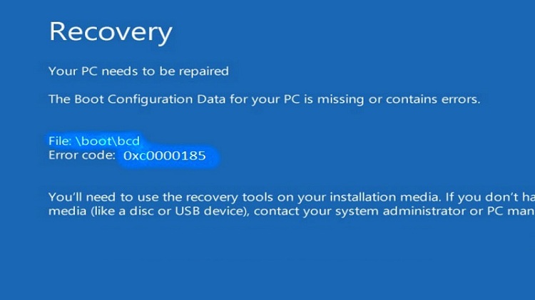 Windows-Error-Code-0xc0000185