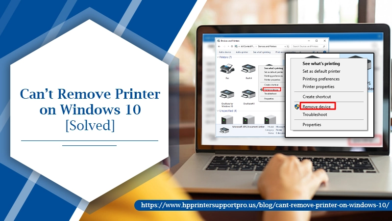 can't remove printer